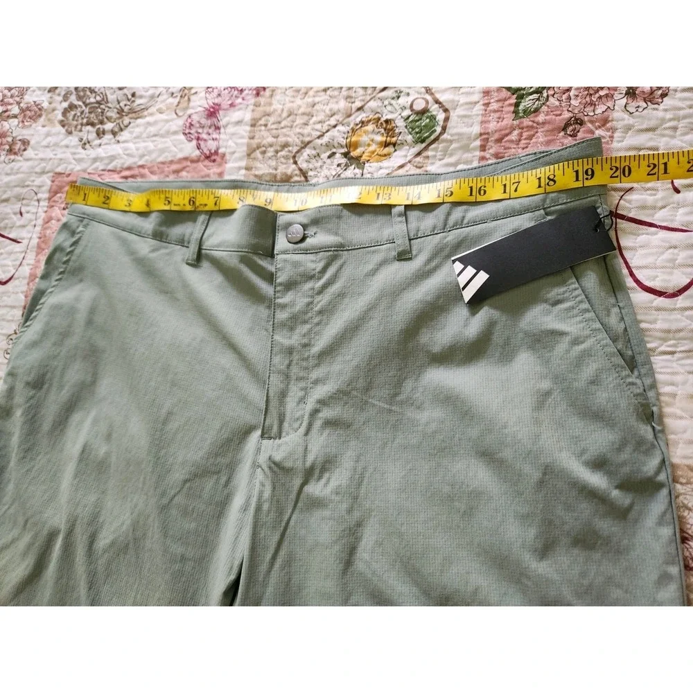 Adidas ADVR0918 Men's Ripstop Golf Shorts Silver Green‎ Size 38
